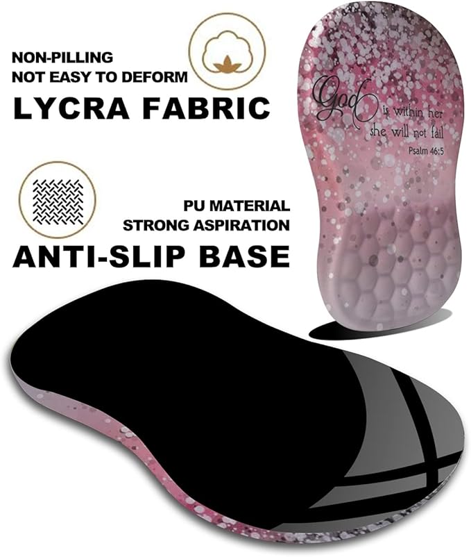Mouse Pad Wrist Support Ergonomic Mouse Pad with Massage Dot Comfortable Computer Mouse Pad for Laptop Wrist Rest Pain Relief Mousepad with Non-Slip PU Base for Office &amp Home 12 x 8 in