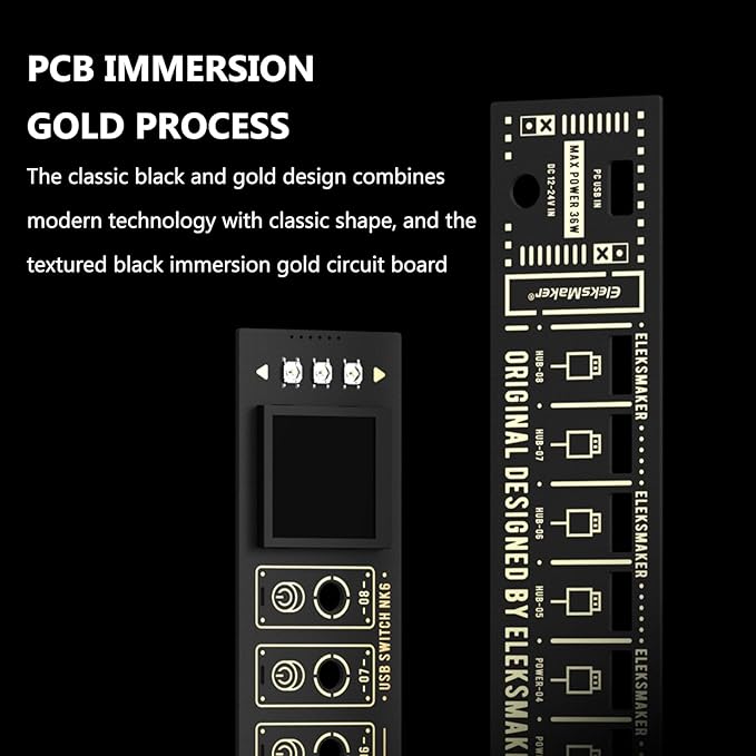 8 Port USB Docking Station USB Expansion Dock 1.54-inch IPS Color Screen 10 Levels Brightness Adjustment 8-Way Switch Total Switch + Button + Voice Controlfor Phones Tablets and Gadgets