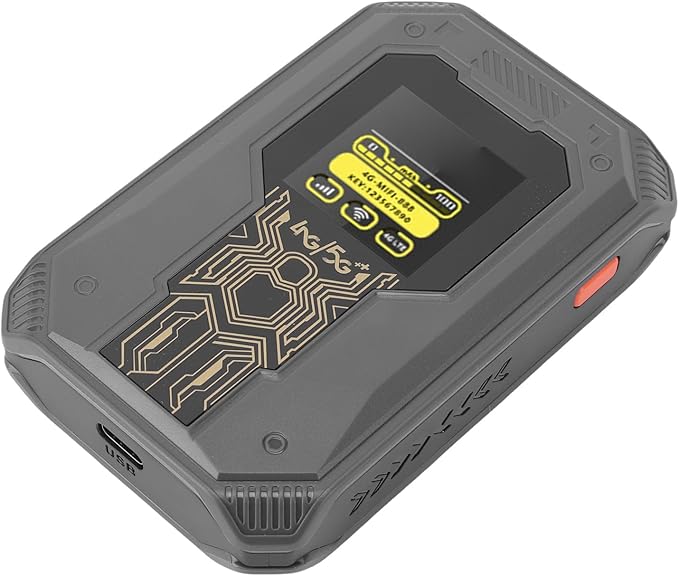 Estink 4G Mobile WiFi Hotspot with Time Display Portable Router with SIM Card Slot 300Mbps Wireless Connectivity for Travel Outdoor Business