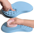 Ergonomic Joint Wrist Support Mouse Pad with Memory Foam Cushion Massage Bump Carpal Tunnel Pain Relief Mousepad Slope Design for Wrist Rest 11.8x7.9 in LightSkyBlue