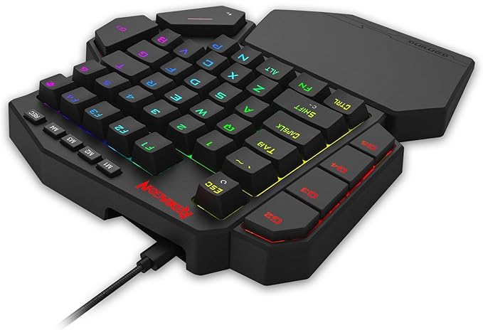 Redragon K585 HE Rapid Trigger Gaming Keyboard 8K Wired One-Handed Mechanical Keyboard w/Next-Gen UltraMag 100% POM Silky Magnetic Switch Dual-Module Floating Structure Design Detachable Wrist Rest