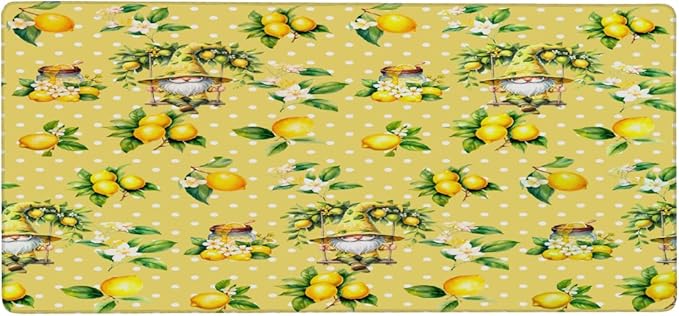 Yellow Lemon Gnome Large Mouse Pad Gaming Mousepad Desk Mat for Desktop Computer Keyboard Waterproof Mouse Mat Desk Pad with Non-Slip Base for Game School Office Home 35.4 x 15.7