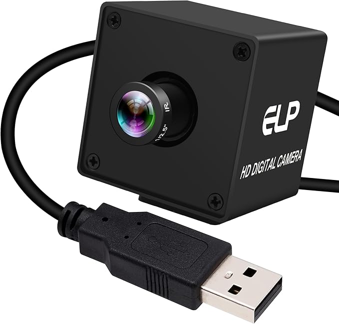 12MP USB Camera 1080P@120fps High Speed Industrial Security 4K USB Webcam with 16mm Narrow Field of View M12 Lens Low Light PC Golf Swing Cam Plug and Play for Linux Windows Mac OS
