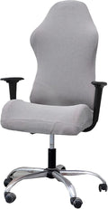 YOPOIY Jacquard Gaming Chair Cover for Adults Video Removable Game Chair Cover Washable Racing Gaming Chair seat Cover Furniture Protector -Light Gray