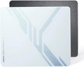 Glass Gaming Mouse Pad Micro-Etched SurfaceTempered Glass Ultra-Smooth Finish Anti-Slip Honeycomb Base 13.8 x 11.8 Inches (Zero Interface)
