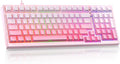 CC MALL X98 Ultra Wireless Mechanical KeyboardHot Swappable Custom Keyboard with Number PadLinear SwitchesTri-Mode BT5.0/2.4GHz/USB-CRGB Backlit Pink Gaming Keyboards for Win/Mac/PC