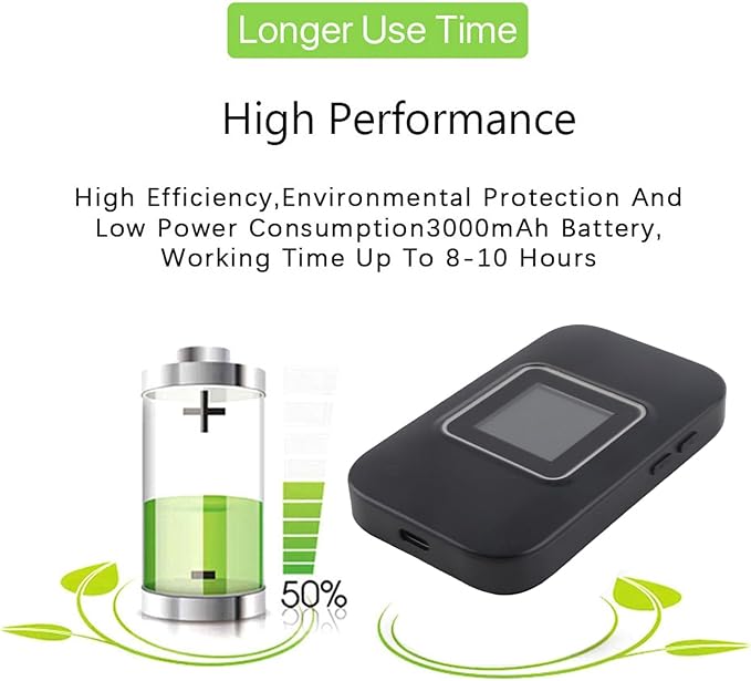 4G LTE Mobile Hotspot Portable WiFi Router with 150Mbps Speed for Travel and Camping