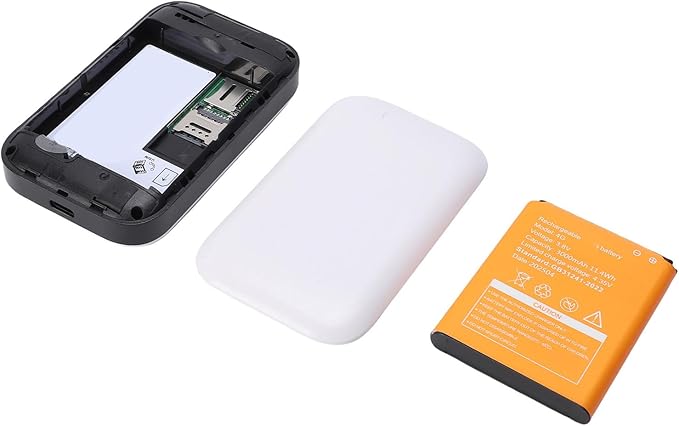 4G Mobile WiFi Travel Router Mobile Hotspot Dual SIM Card Slot Plug and Play 300Mbps Internet Router with Color LED Display Screen Battery for Smartphone Laptop Tablet (White)