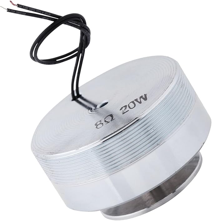 1Pcs 50MM 2Inch Full Range Resonance Speaker with Powerful Vibration Bass for Computer Laptop Smartphone Audio Playback Steel Color Compact Design (8Ω 20W)