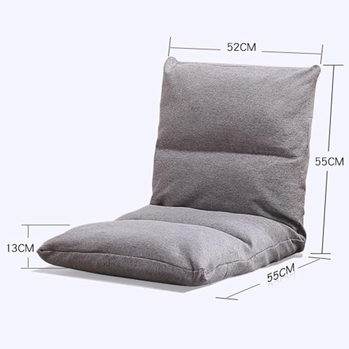 Floor Chair 6 Angle Adjustment Recliner Chair Comfortable Back Support Lazy Sofa for Video Gaming Reading Watching(Beige)