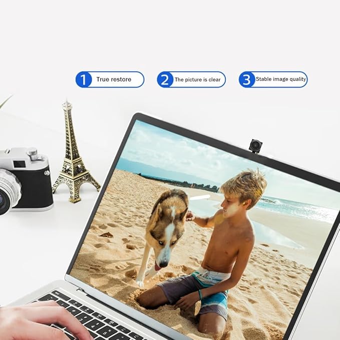 PEGATISAN 2MP Webcams Web Cam 120°Wide-Angle Mini USB Camera for Zoom/Skype/Teams Conferencing/Calling/Gaming Laptop