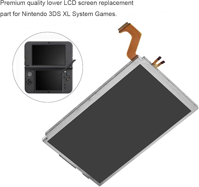 3DS XL Screen Replacement LCD Screen Display Replacement Replacement Top Upper LCD Screen Display Upper LCD Screen Replacement LCD Screen Display Parts Accessories(Upper Screen)