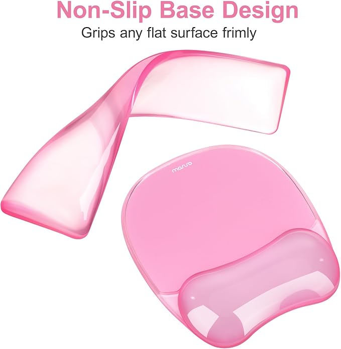 MOSISO Gel Wrist Rest Support for Mouse Pad&ampKeyboard Set Irregular Oval Ergonomic Mousepad Keyboard Pad Non-Slip Base Home/Office Pain Relief&ampCooling Gel Easy Typing Pad for Computer Laptop