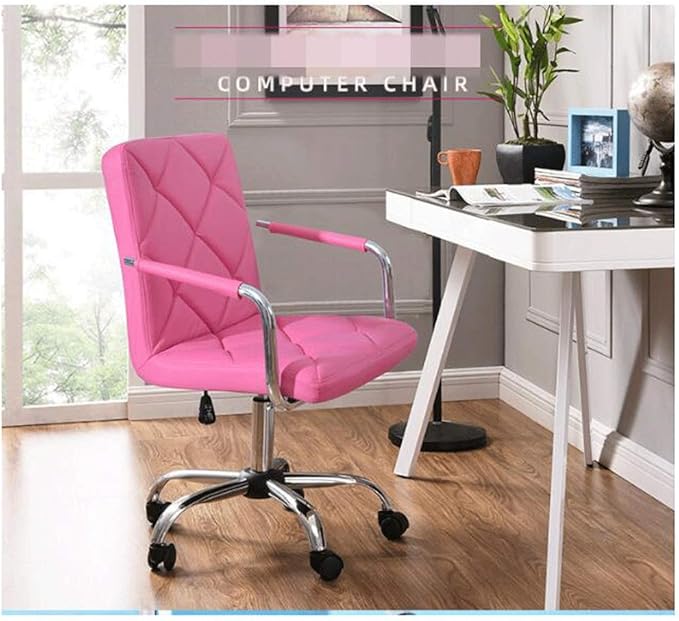 YYDS Chair Lovely Bedroom Gaming Chair Computer Office Chair with Steel Feet Ergonomic Home Rotatable Desk Chair for Live Broadcast Ergonomically (Size : Purple)