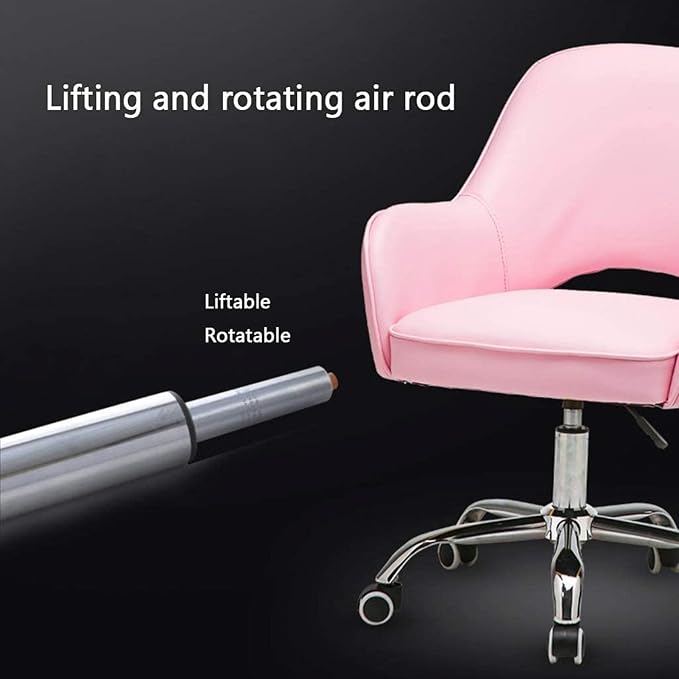 Office Chair Velvet Fabric Seat Swivel Computer Chair Office Chair Adjustable Middle Back Table and Chair Ergonomic Gaming Chair Chair (Color : Pink) Needed