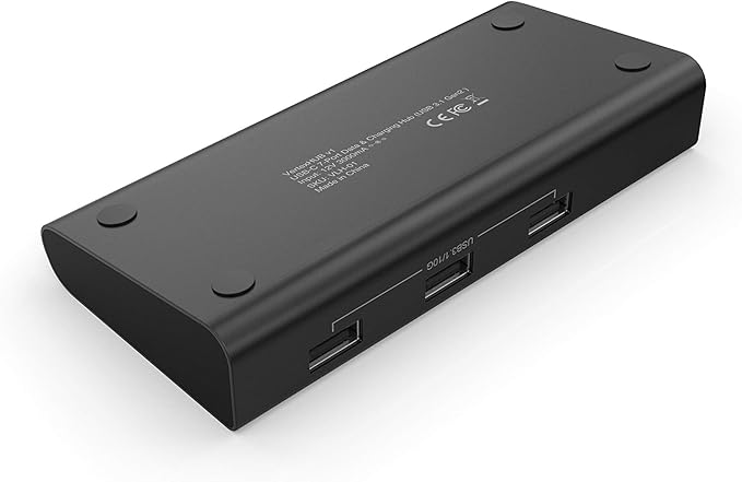 Juiced Systems VertexHUB High-Speed USB-C &amp USB-A Hub - 10 Gbps Transfer USB 3.2 Gen 2 4X USB-C Ports 3X USB-A Ports Fast Charging