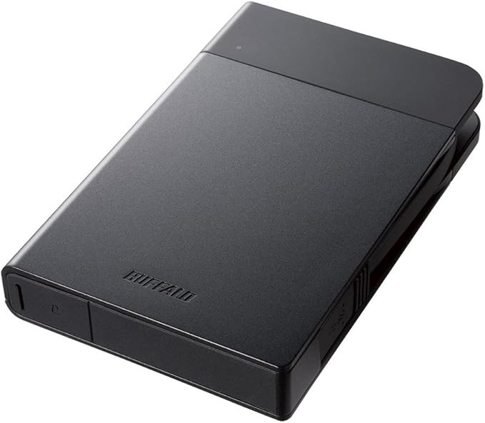 バッファロー Buffalo HD-PZF2.0U3-BKA USB 3.1 (Gen1) Compatible Shockproof Portable Hard Drive 2TB Black