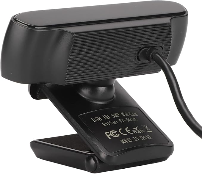 HD 1080P Webcam with Autofocus and Mic Plug and Play Computer Camera for Online Learning Teaching Meeting Black