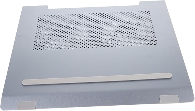 Laptop Cooling Pad Aluminum Alloy Stand with Quiet Fan for Notebooks to 17.3 Inch Ventilated Cooling Support for Home Office Use Gray