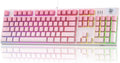 MageGee MK-Storm Mechanical Gaming Keyboard 104 Keys Wired Light Up Keyboard with Linear Red Switch RGB Backlit Side-Printed Keycaps N-Key Rollover for Laptop Desktop PC (Gradient Pink)
