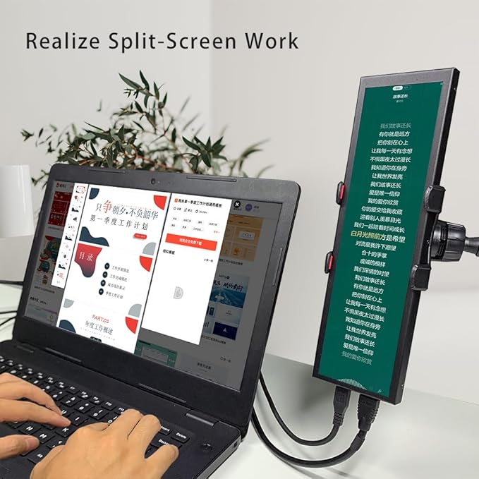 Portable Bar Sub Monitor 7.9 inch Touchscreen LCD IPS 400x1280 mini HDMI USB Long Strip Screen CPU GPU Case Aida64 External Display