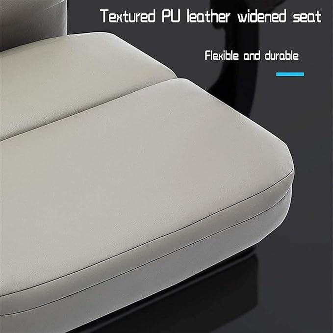 White Swivel Chair Work Chair Computer Chair Home Waist Office Chair Study Room Gaming Chair Game Lift Backrest Boss Seat (Color:Default)