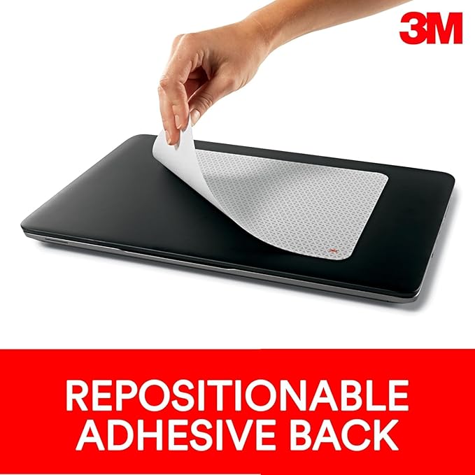 3M Precise Mouse Pad with Repositionable Adhesive Backing Battery Saving Design 8.5 in x 7 in(2Pack)Grey