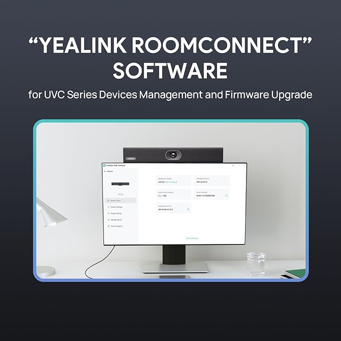 Yealink 4K USB Video Conference Camera - 120° Wide Angle Microphone Speaker Auto Framing for PC Meetings Microsoft Teams &amp Zoom