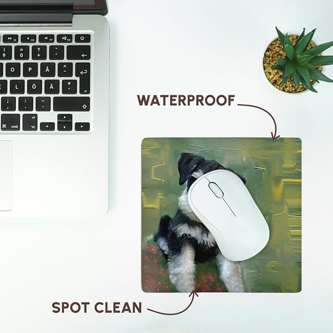 3dRose LLC 8 x 8 x 0.25 Inches Mouse Pad Miniature Schnauzer (mp_4158_1)