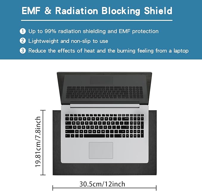 Laptop Pad Protection Heat Shielding Laptop Pad EMI Blocker Lap Desk Protector Portable Heat Blocker for Laptop Tablets and Phones (12-16)