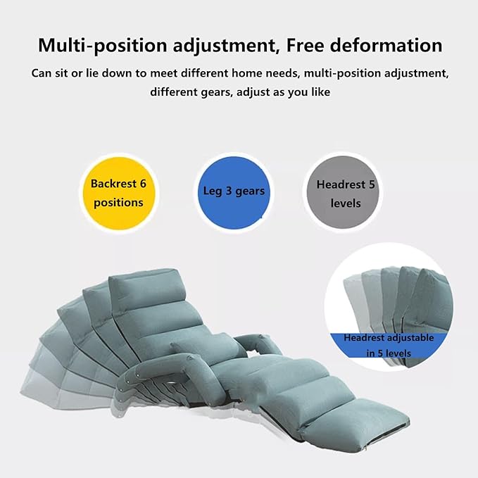 Meditation Floor Chair with Back Support for Adults - Premium Meditation Chair with Adjustable Backrest &amp Footrest &amp Headrest for Seating Yoga &amp Gaming Coffee-1