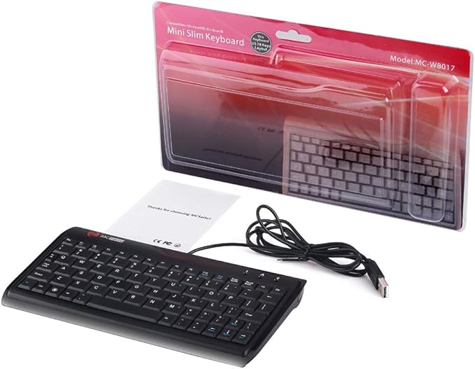 Super Mini Wired Keyboard MCSaite Full Size 78 Keys Keypad Small Portable Fit with Professional or Industrial Use for Computer Laptop Mac Notebook