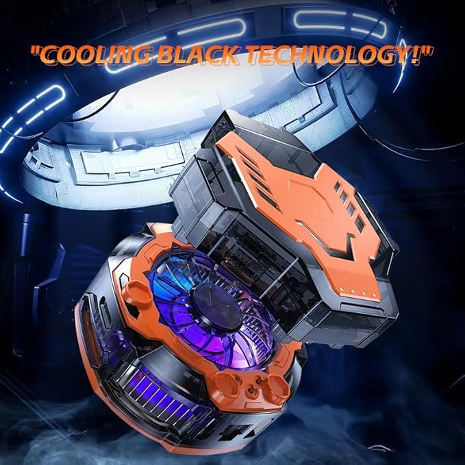 P80 Phone Cooler Semiconductor AI Smart Temperature Control with Triple Frosting ModesFast Cooling for Gaming Effectively Solves Lag and Frame Drop Issues Fits Most TripodSelfie StickPhone Holder