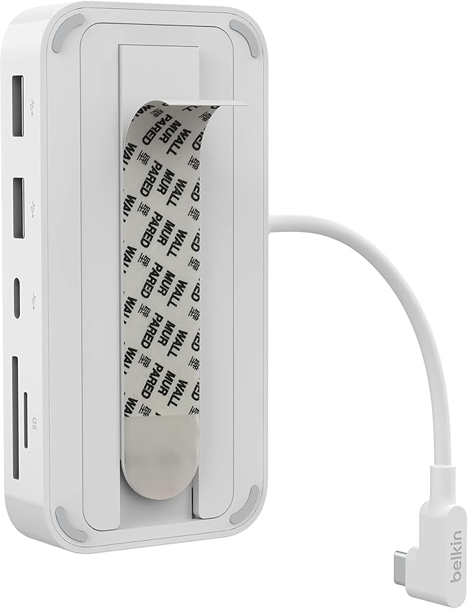 Belkin 6-in-1 USB-C Hub iMac 24 inch Docking Station with SD &amp microSD Card Reader Gigabit Ethernet 2 USB-A Ports and USB-C Port for Fast Data Transfers and Peripherals
