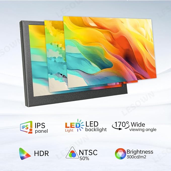5 Inch Mini Touch Secondary Display Portable Monitor 800x480 USB HDMI IPS LCD Capacitive Touch Screen Tiny Monitor for PC Laptop Windows