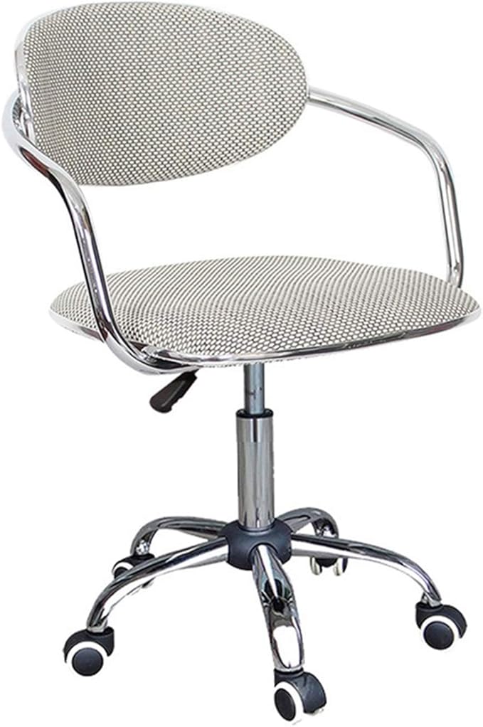 Bank Hospital Metal Chairs Dining Living Room Chair with Rolling Wheels Gaming Club Bar Chair Height Adjustable 42 * 45 * 42-54CM(Color:#5)