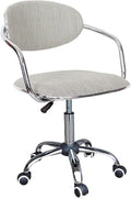 Bank Hospital Metal Chairs Dining Living Room Chair with Rolling Wheels Gaming Club Bar Chair Height Adjustable 42 * 45 * 42-54CM(Color:#5)