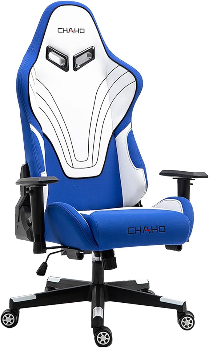 Computer Chair Gaming for Adults Office Chair with Foot Rest and Lumbar Support Ergonomic Heavy Duty Design Big and Tall Desk Chair Video Comfortable Nofootrest Blue