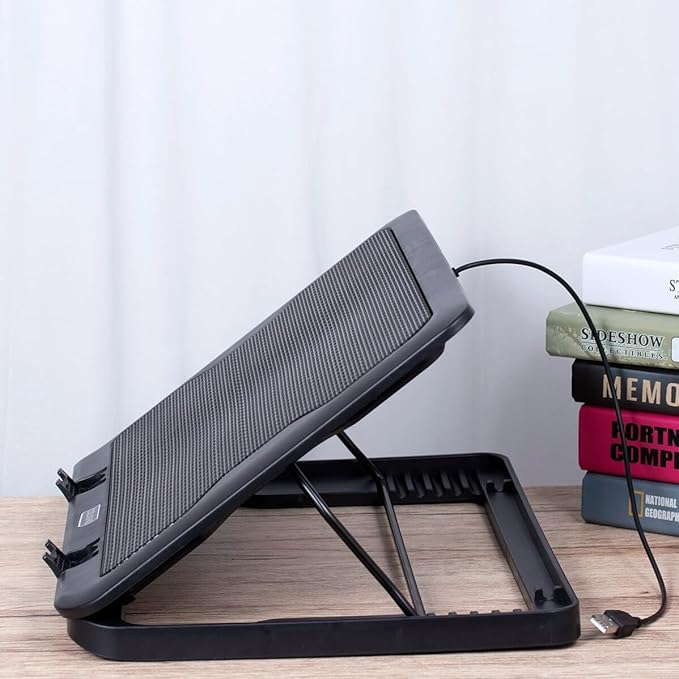Laptop Cooling Pad with USB Fans Energy-Saving Laptop Cooler Fan Stand for Notebook Heat Dissipation Easy Installation Cooling Mat