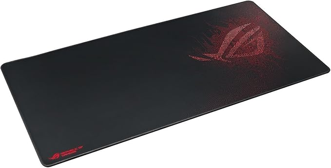 ASUS ROG Sheath Gaming Mouse Pad – 35.4” x 17.3 Extra-Large Surface Pixel-Precise Tracking Anti-Fray Stitched Edges Non-Slip Base - Black/Red