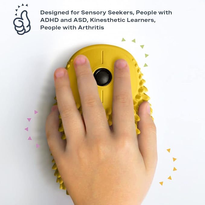 HedgeHog Health Hoglet Wireless Computer Mouse – Cute Functional and Tactile Fidget Tool. Combines Stress Relief with Comfort and Style Perfect for Enhancing Focus and Productivity.