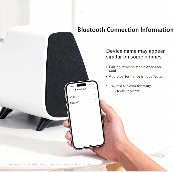 AS31 Active Bookshelf Speakers Bluetooth 5.3 2-Way Stereo PC Desktop 80W RMS/3-inch Bass/Midrange/RCA and Fiber Optic Inputs Wooden Compact High-Power Speakers - Matte Skin White