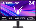 LG 24 inch UltraGear FHD IPS Gaming Monitor 144Hz HDR10 AMD FreeSync G-Sync Compatible Black Stabilizer Reader Mode Flicker Safe Anti-Glare 99% sRGB HDMI &amp DisplayPort Tilt Adjustable B