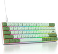 60% Mechanical Keyboard - Compact Gaming Keyboard with RGB Backlit 61 Green Switch Keys USB Wired for Windows Mac Laptop PC