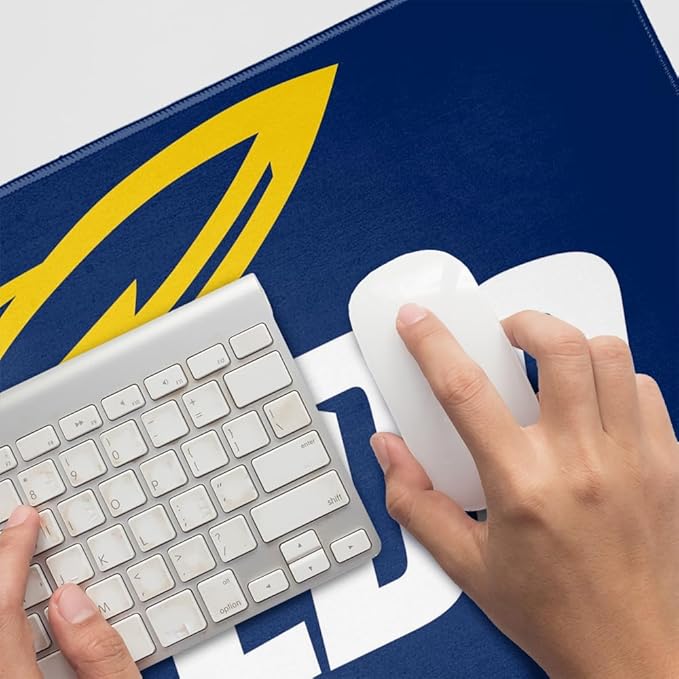 University of Toledo Rockets Logo Large Gaming Mouse Pad Desk Mat with Stitched Edges Non-Slip Base for Gamer Home and Office 31.5 x 15.7