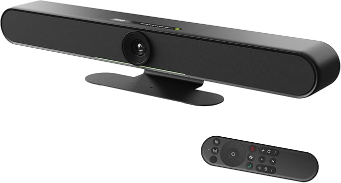 IPEVO VC-B4K UHD 4K Video and Audio Conference Room Camera System All-in-One Video Bar Voice Detection and Auto Framing 6 MEMS Mic/20W(2x10W) speakers/120°FOV Smartphone/Laptop/Tablet - Black
