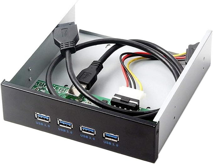 Cablecc USB 3.0 HUB 4 Ports Front Panel to Motherboard 20Pin Connector Cable for 5.25 CD-ROM Bay