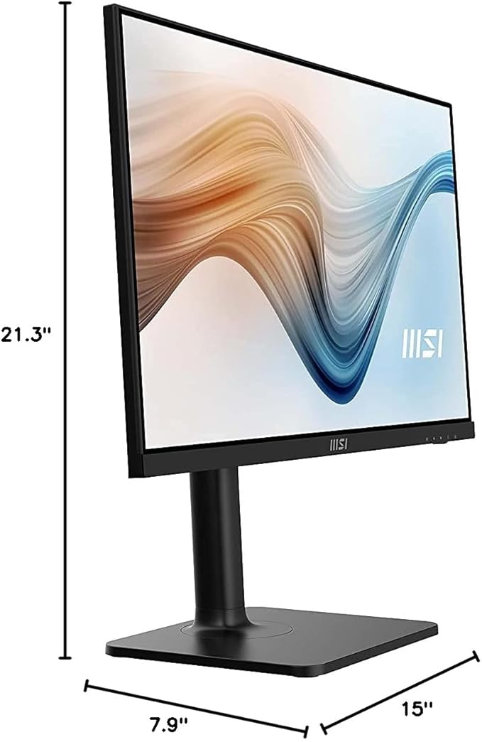 MSI 24” IPS FHD (1920 x 1080) Non-Glare with Super Narrow Bezel 75Hz 1ms 16:9 with Adjustable Stand (Modern MD241P) (Renewed)