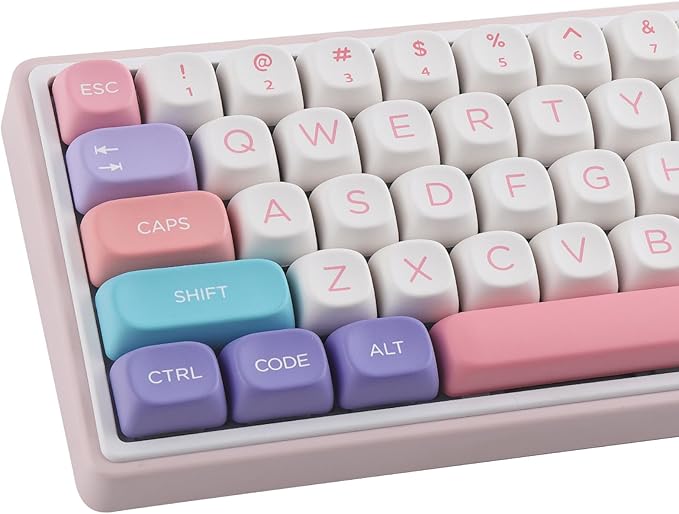 PBT Keycaps 126 Keys MOA Profile Keycaps Dye-Sublimation Balloon Cute Keycap Custom Keycap Set for Cherry Gateron MX Swithes Mechanical Keyboards