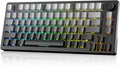 DAREU EK75PRO Wireless Gaming Keyboard75% RGB Hot-Swappable Creamy Mechanical Keyboard with Knob2.4Ghz/BT5.1/USB-C Connectivity Gasket MountSide Printed PBT Keycaps Linear Switch for Win/MAC